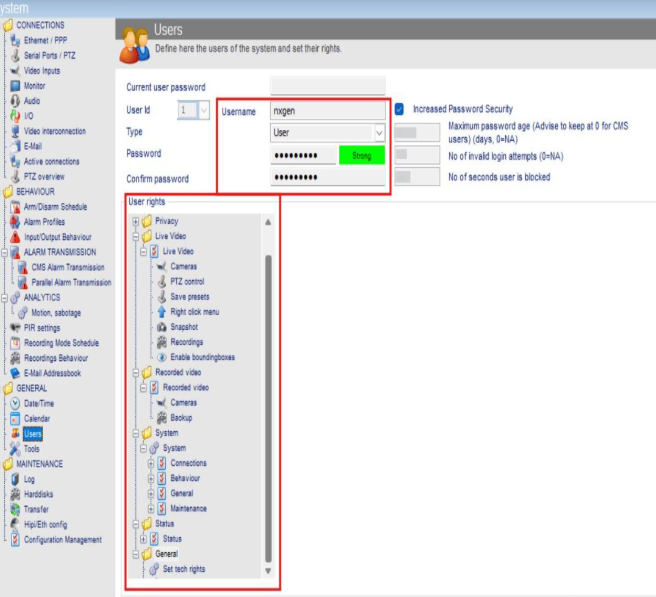 ADPRO Users Configuration